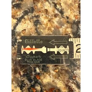 Vintage Gillette Super Blue Blade & Thin Gillette Stainless Blade Made in USA J4